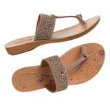 Aerowalk Women Purple Haze Toe Ring Flat Sandal with Laser Cut Upper (CN47_PURPLE HAZE)