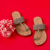 Aerowalk Women Purple Haze Toe Ring Flat Sandal with Laser Cut Upper (CN47_PURPLE HAZE)