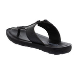 Aerokids Boys Black T-Shape Lightweight Sandal with Buckle Styling (CS95_BLACK)