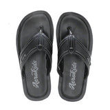 Aerokids Boys Black Thong Style Lightweight Sandal with Slip-on Closure (CS97_BLACK)