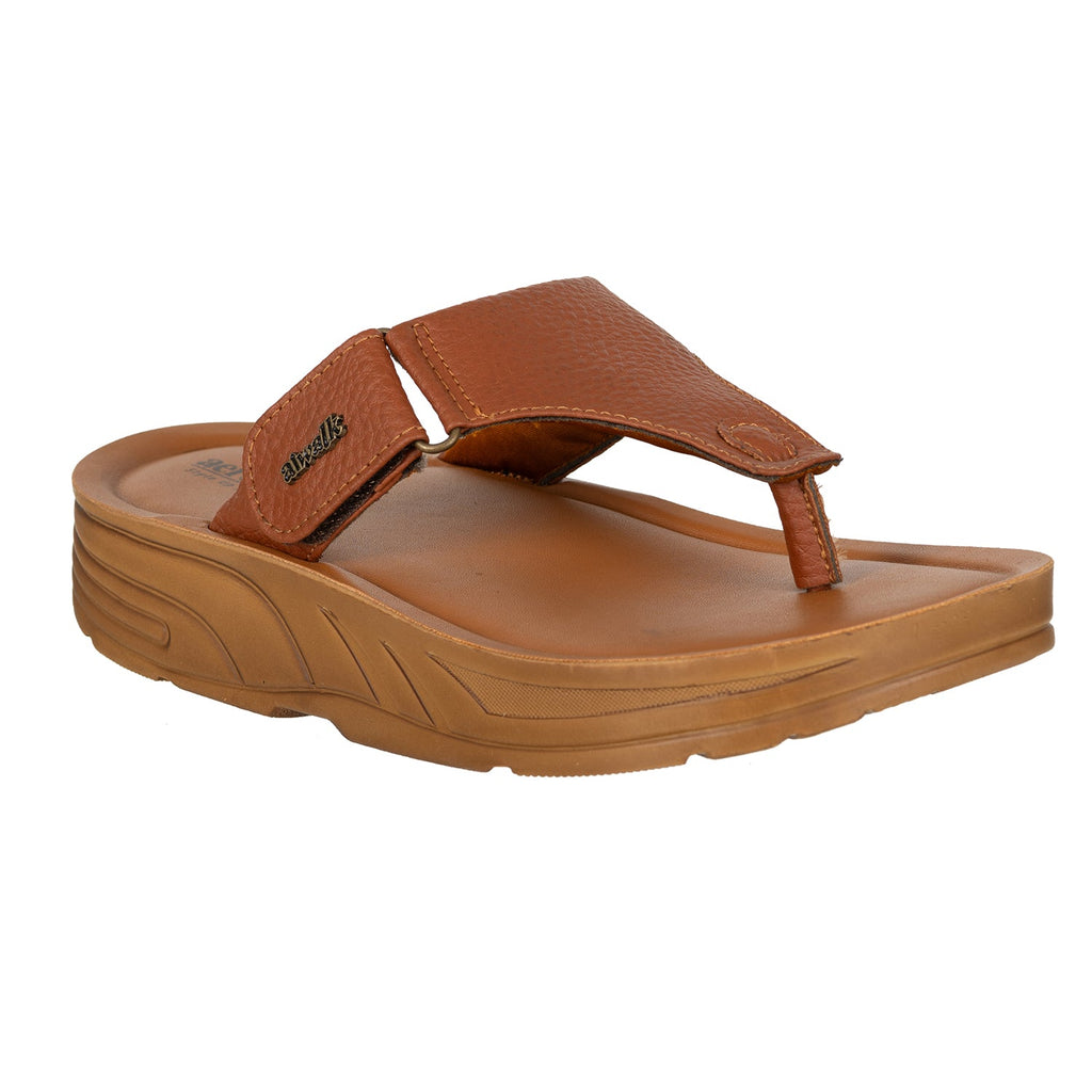 Aerowalk Men Tan Sandal With Cusioned Insole (FM05_TAN)