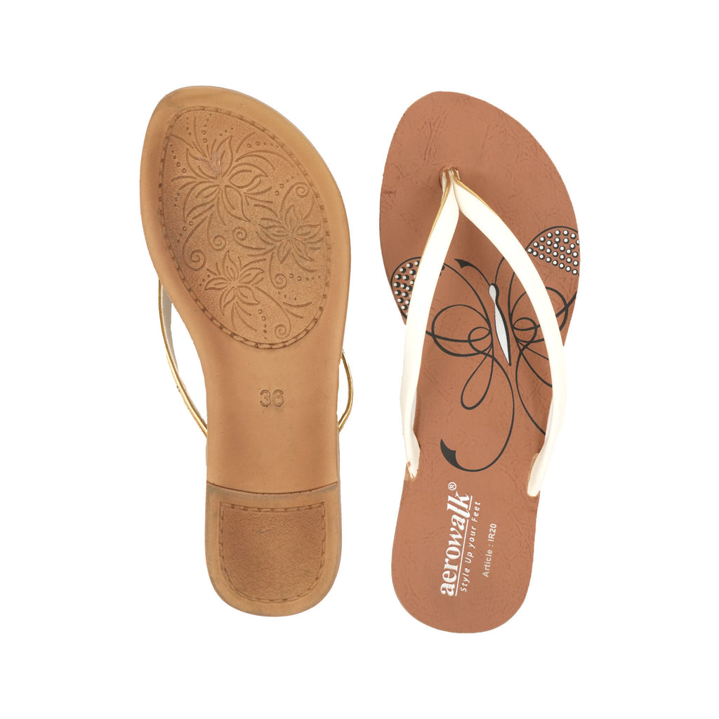 Aerowalk Women Slipper #IR20 - WHITE