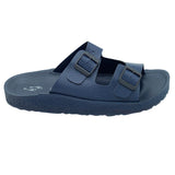 Aerowalk Men Blue Mule Shape Slipper with Double Buckle Styling (KC31_BLUE)