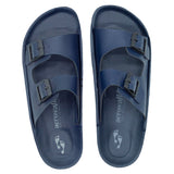 Aerowalk Men Blue Mule Shape Slipper with Double Buckle Styling (KC31_BLUE)