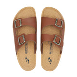 Aerowalk Men Dark Tan Mule Design Slipper with Buckle Styling & Slip-on Closure (KC71_DK.TAN)