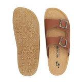 Aerowalk Men Dark Tan Mule Design Slipper with Buckle Styling & Slip-on Closure (KC71_DK.TAN)