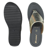Inblu Women Copper Thong Style Flat Sandal with Textured & Glossy Upper (MF17_COPPER)