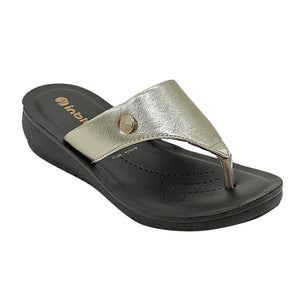 Inblu Women Copper Thong Style Flat Sandal with Textured & Glossy Upper (MF17_COPPER)
