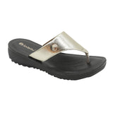 Inblu Women Copper Thong Style Flat Sandal with Textured & Glossy Upper (MF17_COPPER)