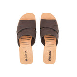 Inblu Women Brown Mule Shape Wedge Sandal with Slip-on Closure (MR50_BROWN)