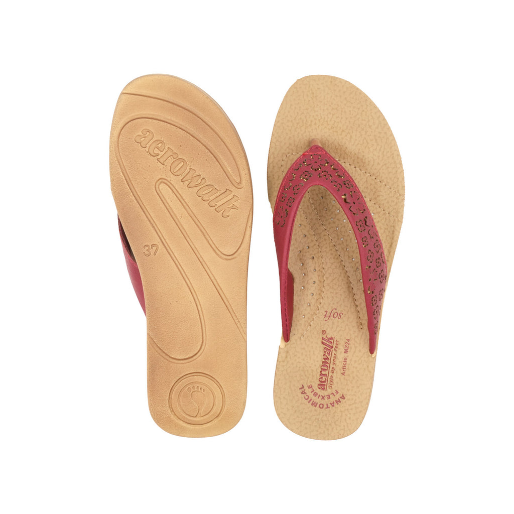Aerowalk Women Slipper #MZ24 - RED