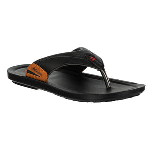 Aerowalk Men Black Thong Style Sandal with Textured Upper (NVN9_BLACK)