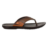 Aerowalk Men Brown Thong Style Sandal with Textured & Colorblocked Upper (NVN9_BROWN)