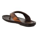 Aerowalk Men Brown Thong Style Sandal with Textured & Colorblocked Upper (NVN9_BROWN)