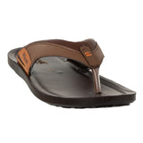 Aerowalk Men Brown Thong Style Sandal with Textured & Colorblocked Upper (NVN9_BROWN)