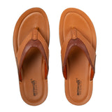 Aerowalk Men Tan Thong Style Sandal with Textured & Colorblocked Upper (NVN9_TAN)
