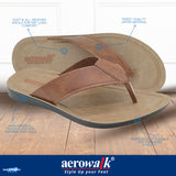 Aerowalk Men Tan Thong Style Sandal (NX33_TAN)