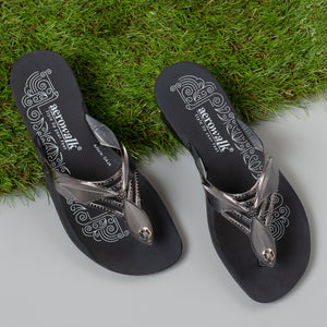 Inblu Women Slipper #OAJ4 - GUN METAL