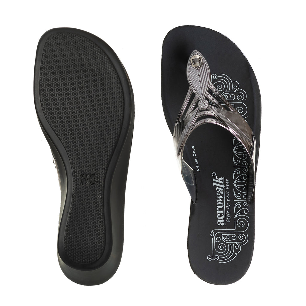 Inblu Women Slipper #OAJ4 - GUN METAL