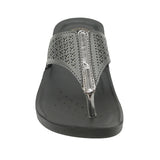 Inblu Women Black Thong Style Flat Sandal with Laser Cut Upper (PP75_BLACK)