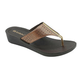 Inblu Women Copper Thong Style Flat Sandal with Laser Cut Upper (PP75_COPPER)