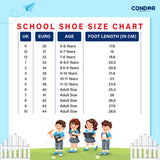 AEROWALK White Cushioned Insole with Lightweight EVA Sole & Anti-Skid Technology Lace-Up School Shoes for Boys (SS02)