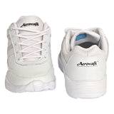 AEROWALK White Cushioned Insole with Lightweight EVA Sole & Anti-Skid Technology Lace-Up School Shoes for Boys (SS02)