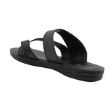 Aerowalk Men Black Floater Sandal with Slip-on Closure (TM60_BLACK)