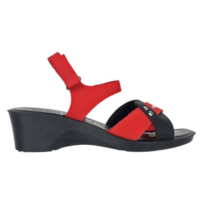 Aerowalk Women Sandals #05A5 - RED & BLACK
