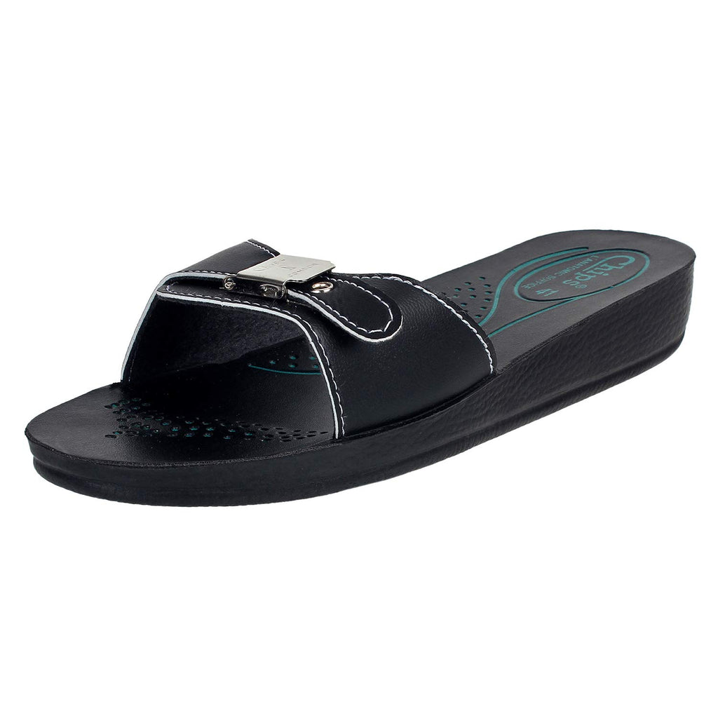 CHIPS Women Slipper #0702 - BLACK
