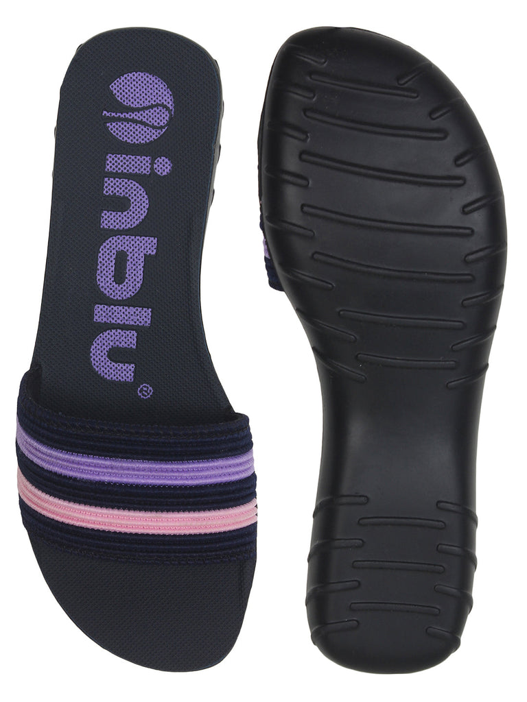 Inblu Women Slipper #3843 - BLUE & PURPLE