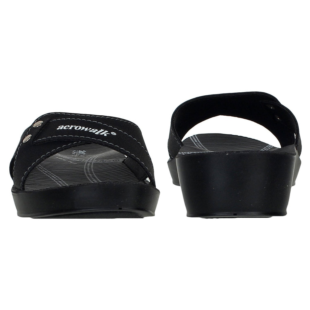 Aerowalk Women Slipper  #0417 - BLACK