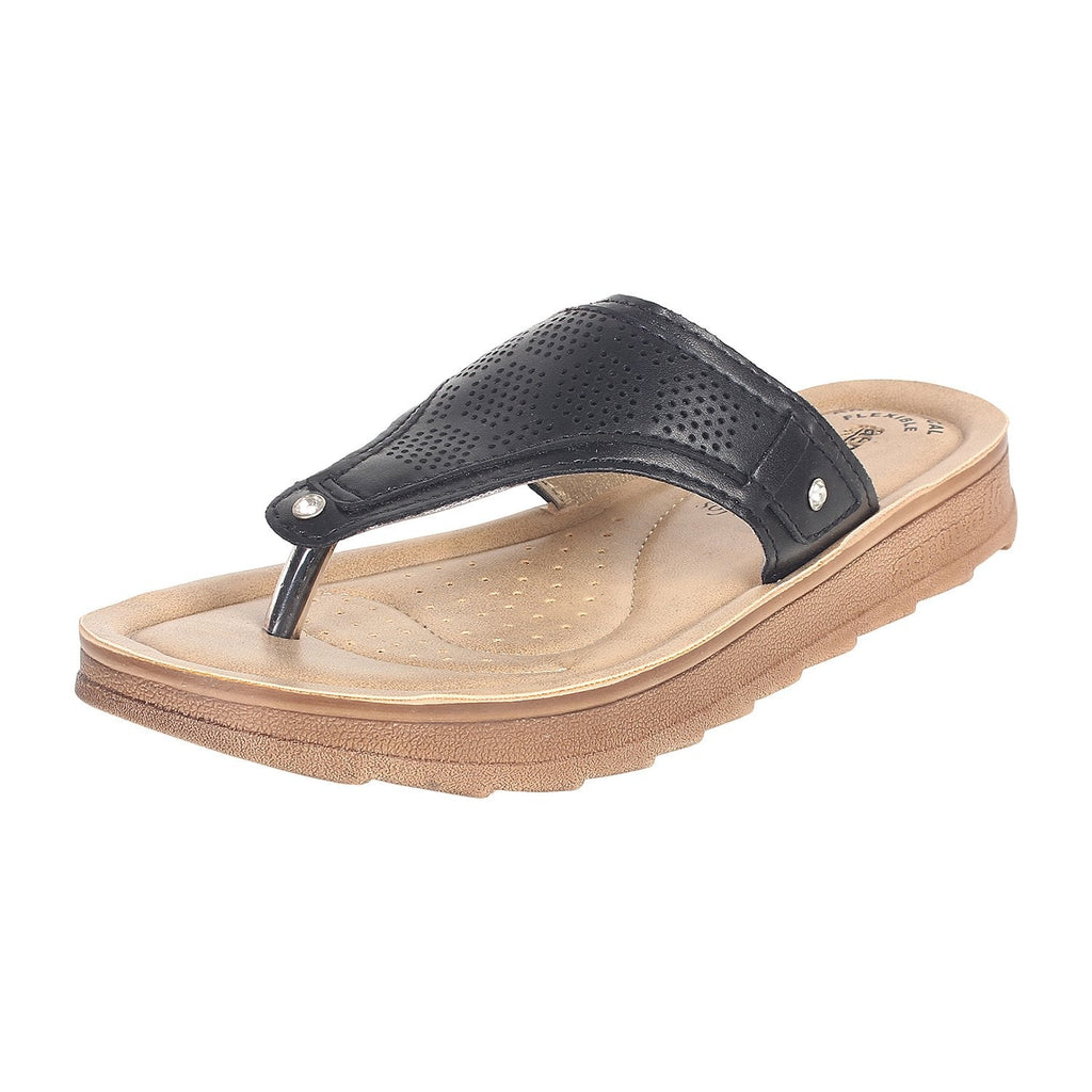 Aerowalk Women Slipper #DI13 - BLACK