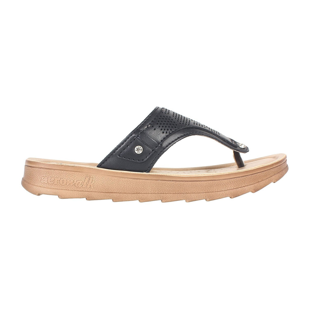 Aerowalk Women Slipper #DI13 - BLACK