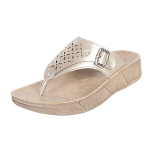 Aerowalk Women Slipper #FFC1 - GOLD