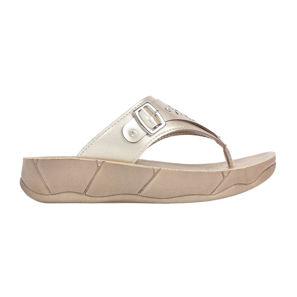 Aerowalk Women Slipper #FFC1 - GOLD