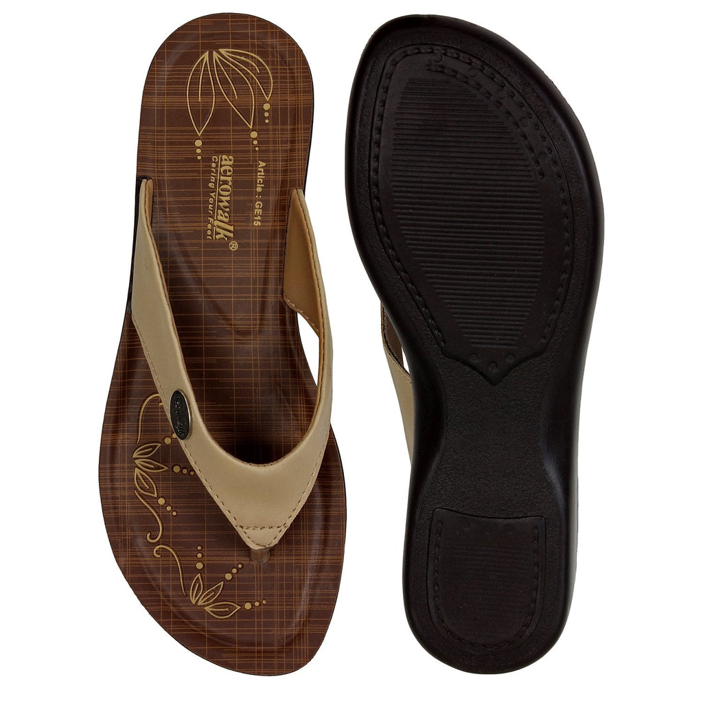 Aerowalk Women Slipper #GE15 - BEIGE