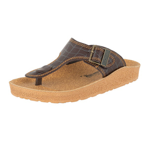 Aerowalk Men Slipper #KC12 - DARK BROWN