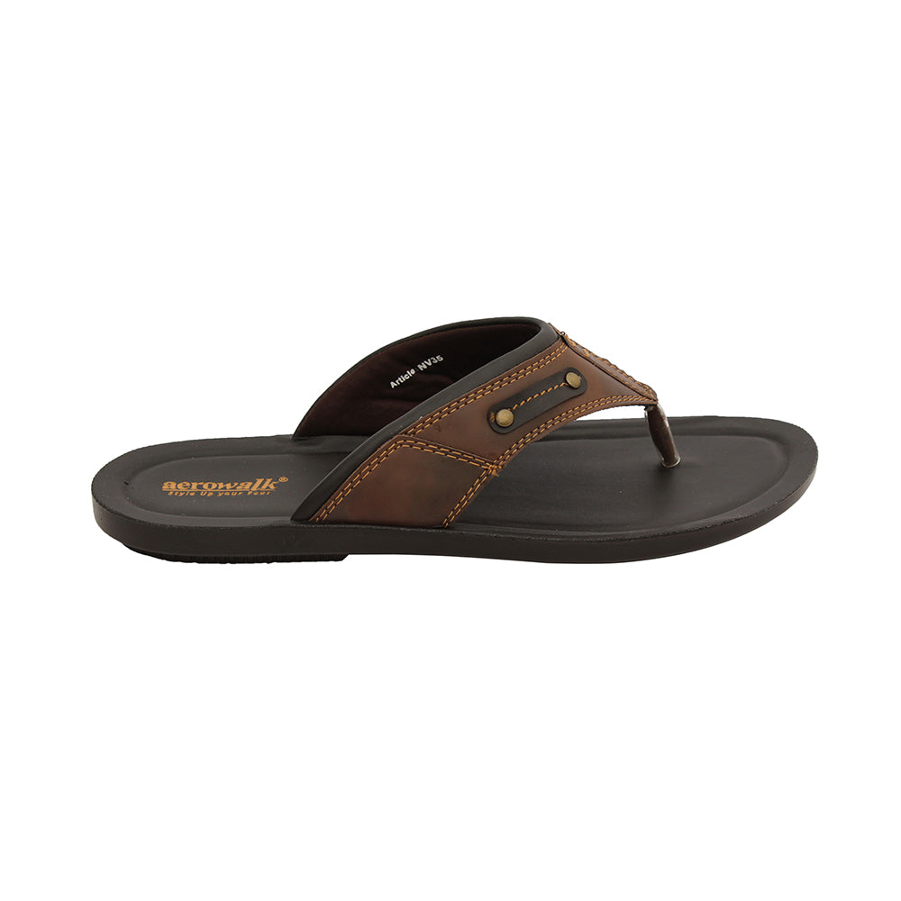 Aerowalk Men Slipper #NV35 - BROWN
