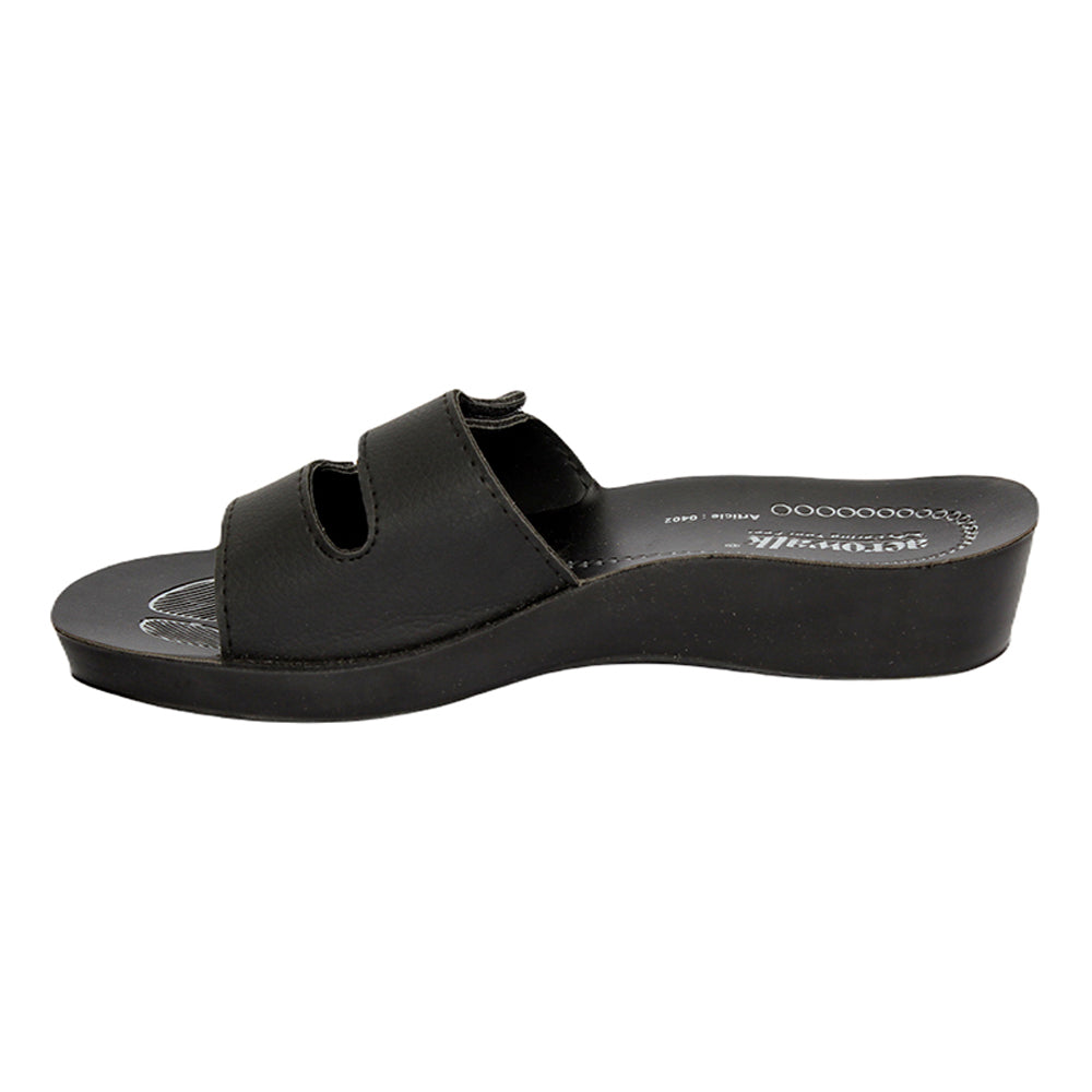 Aerowalk Women Slipper #0402 - BLACK