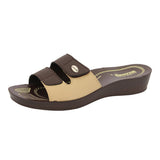 Aerowalk Women Slipper #0423 - BROWN & BEIGE