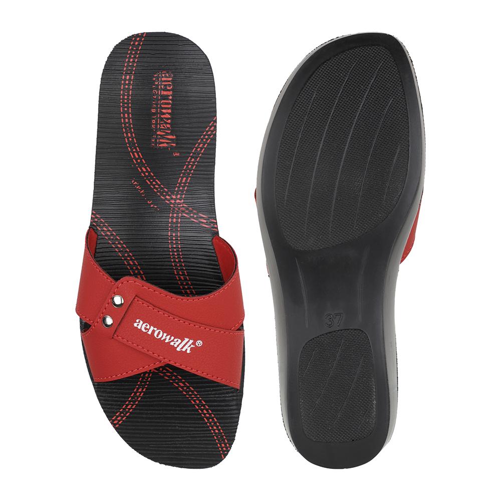 Aerowalk Women Slipper  #0417 - RED