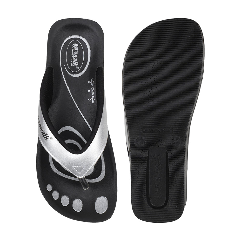 Aerowalk Women Slipper #0807 - SILVER