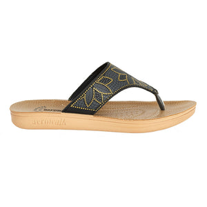 Aerowalk Women Slipper #MZT7 - GUN METAL