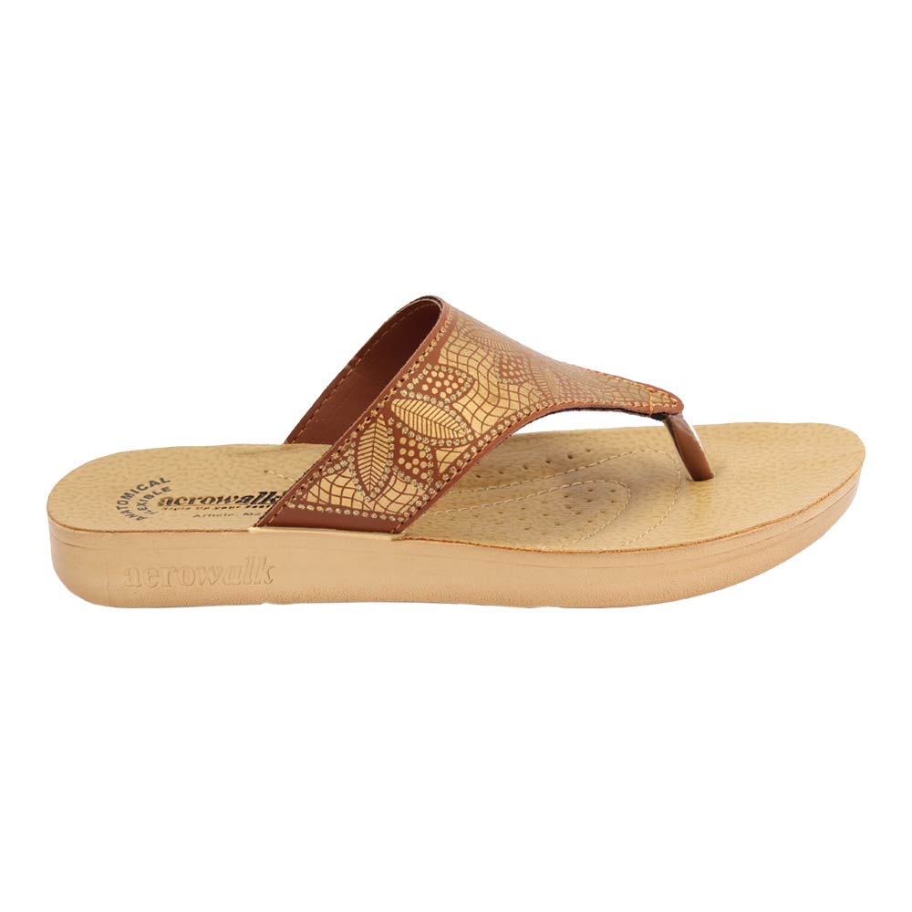 Aerowalk Women Slipper #MZT7 - GOLD