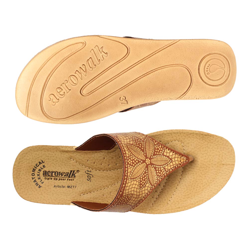 Aerowalk Women Slipper #MZT7 - GOLD