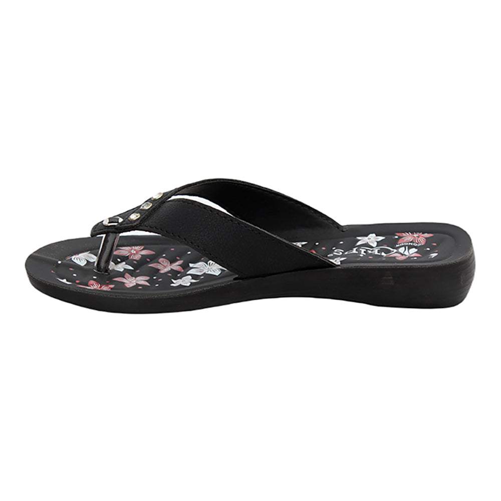 Chips Women Slipper #3026 - BLACK