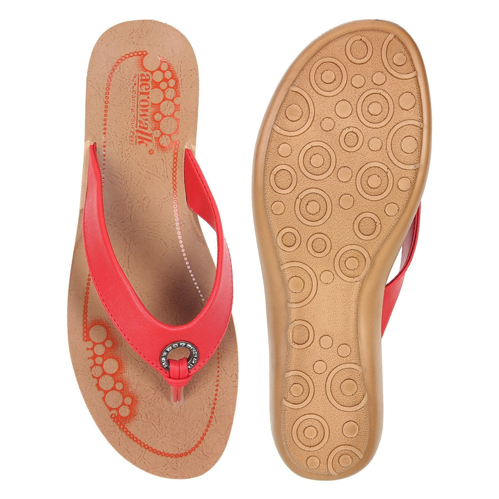 Aerowalk Women Slipper #CO32 - RED