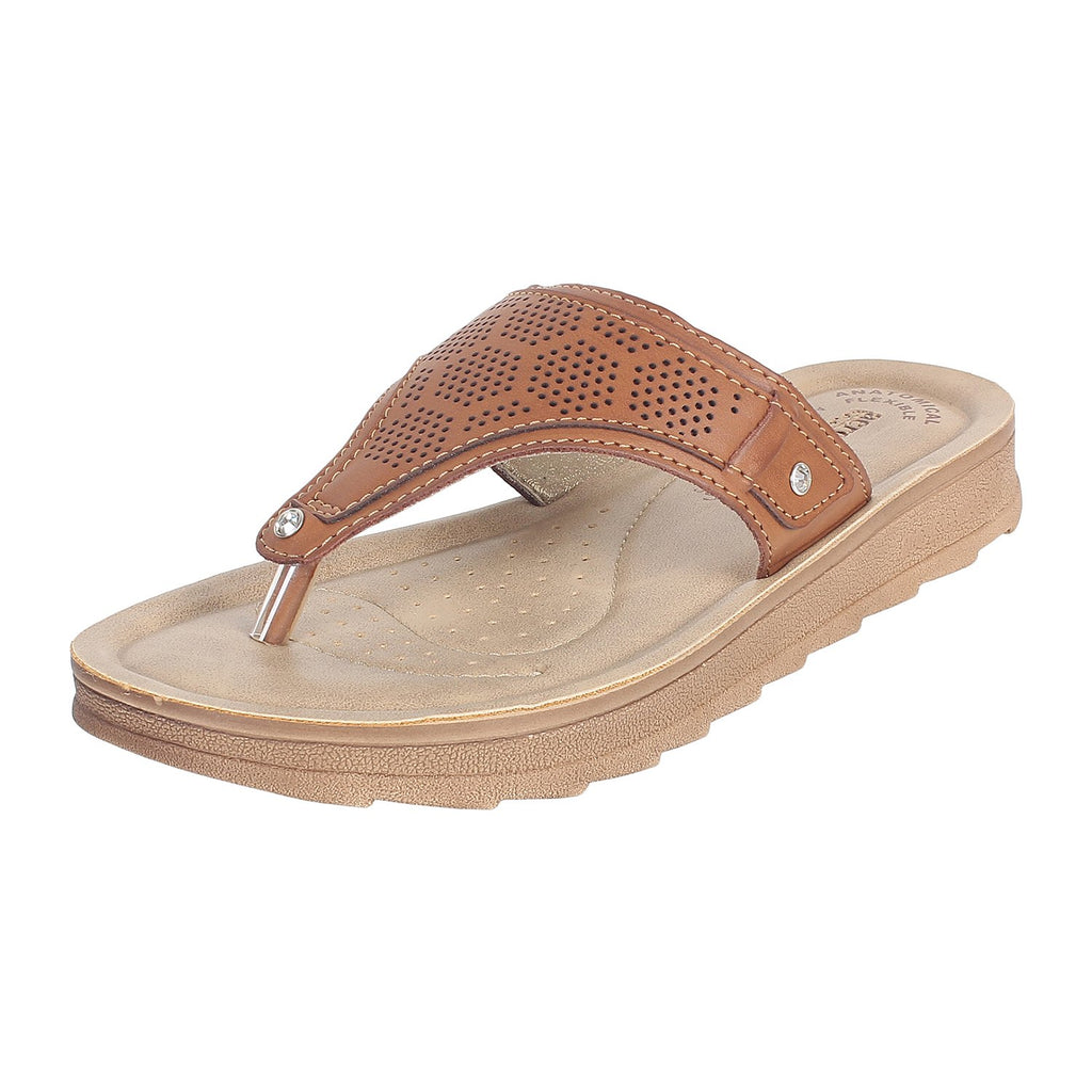 Aerowalk Women Slipper #DI13 - TAN