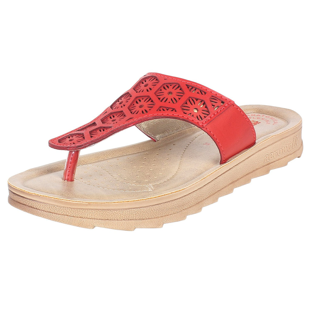 Aerowalk Women Slipper #DI27 - RED